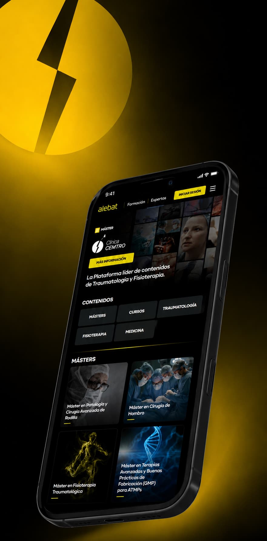 Promotional subscription banner with Trauma logo and mobile device